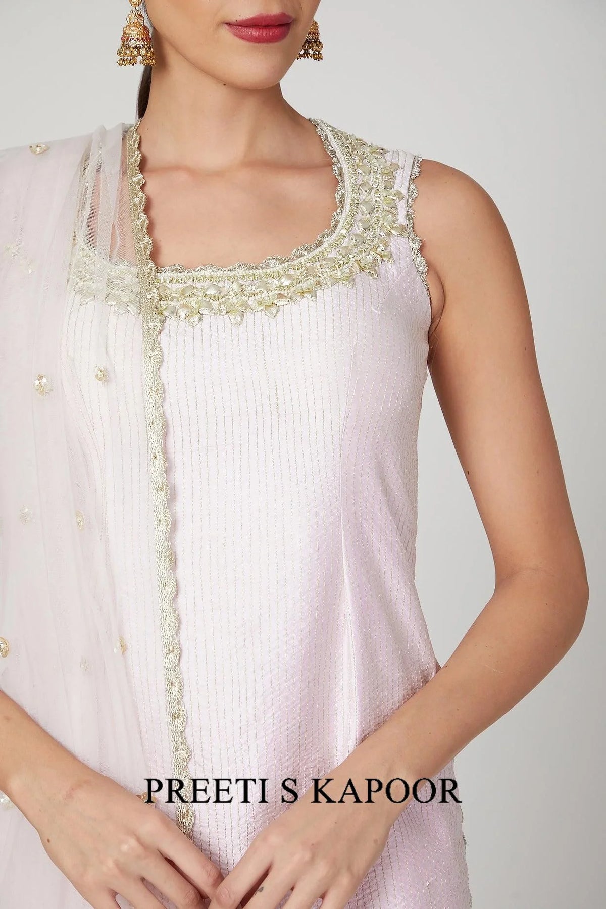 Lavender Embroidered Gharara Set - Preeti S Kapoor