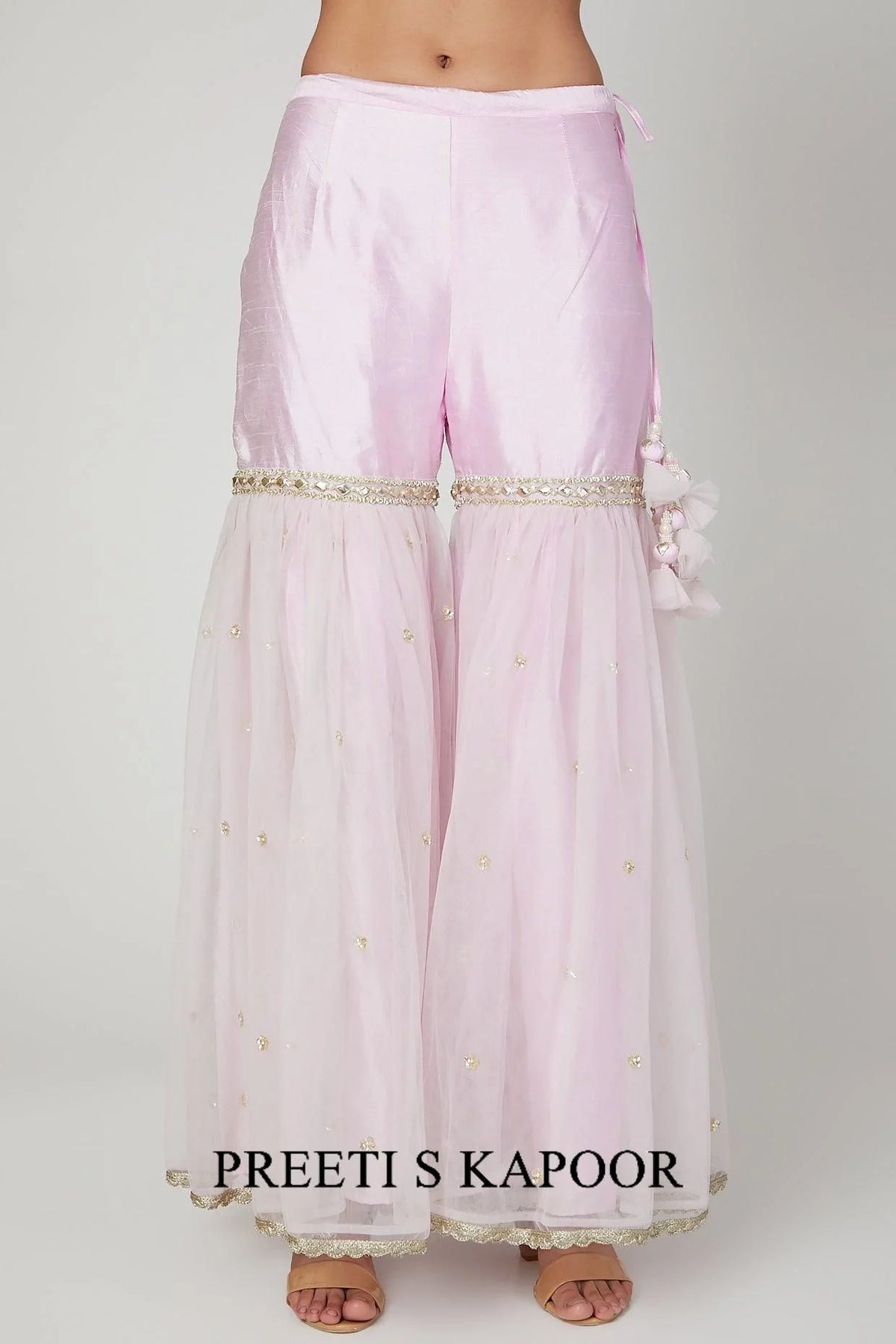 Lavender Embroidered Gharara Set - Preeti S Kapoor