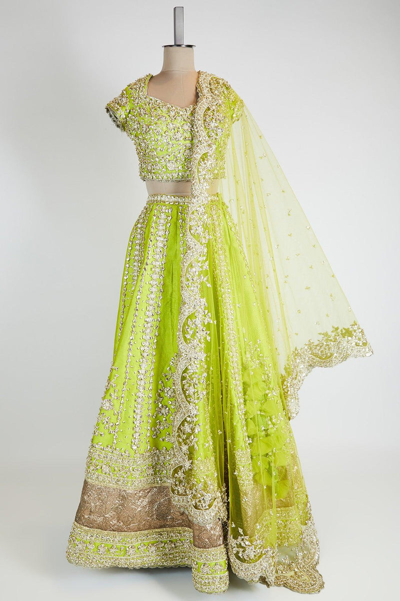 Green Embroidered Lehenga Set - Preeti s kapoor
