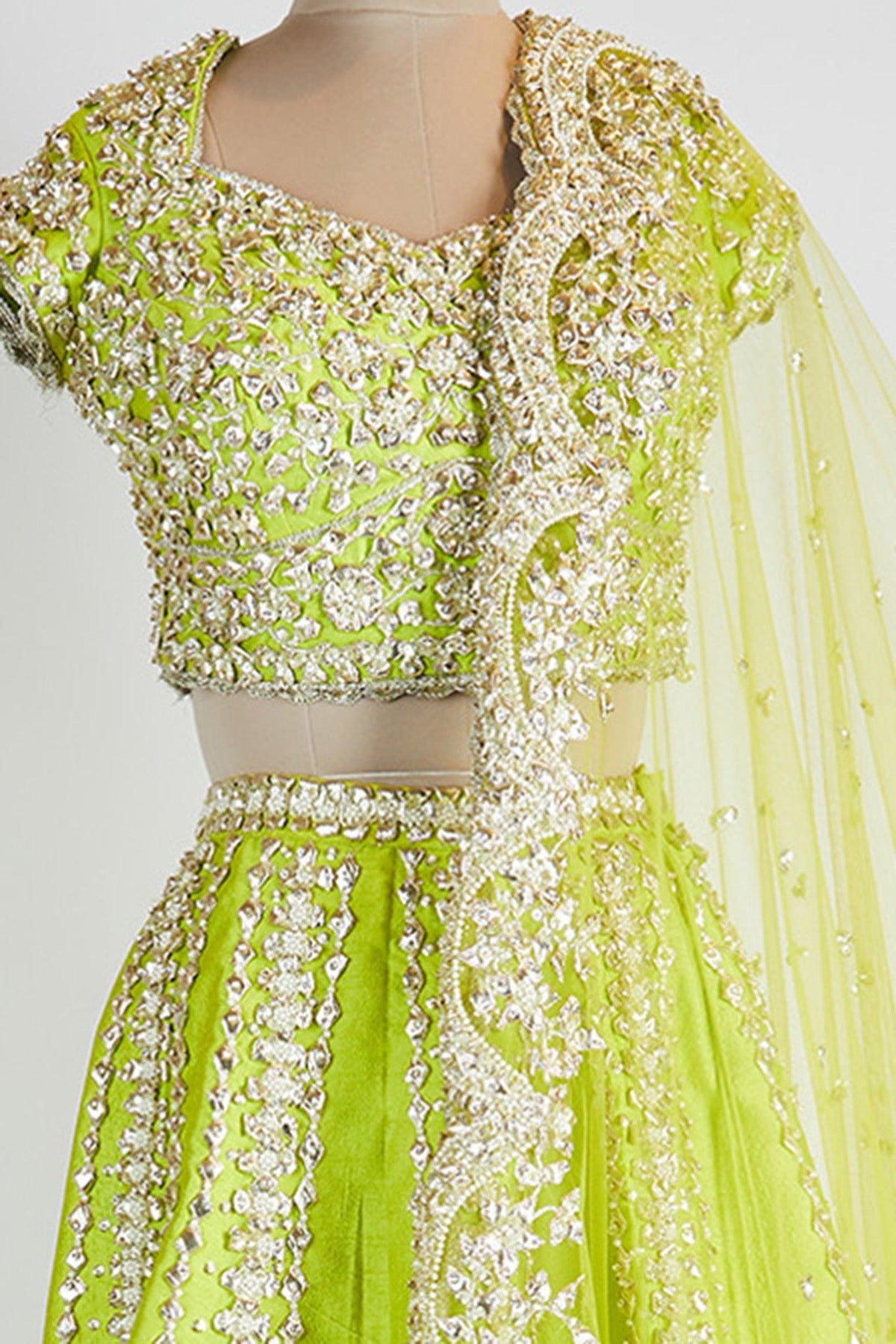 Green Embroidered Lehenga Set - Preeti s kapoor