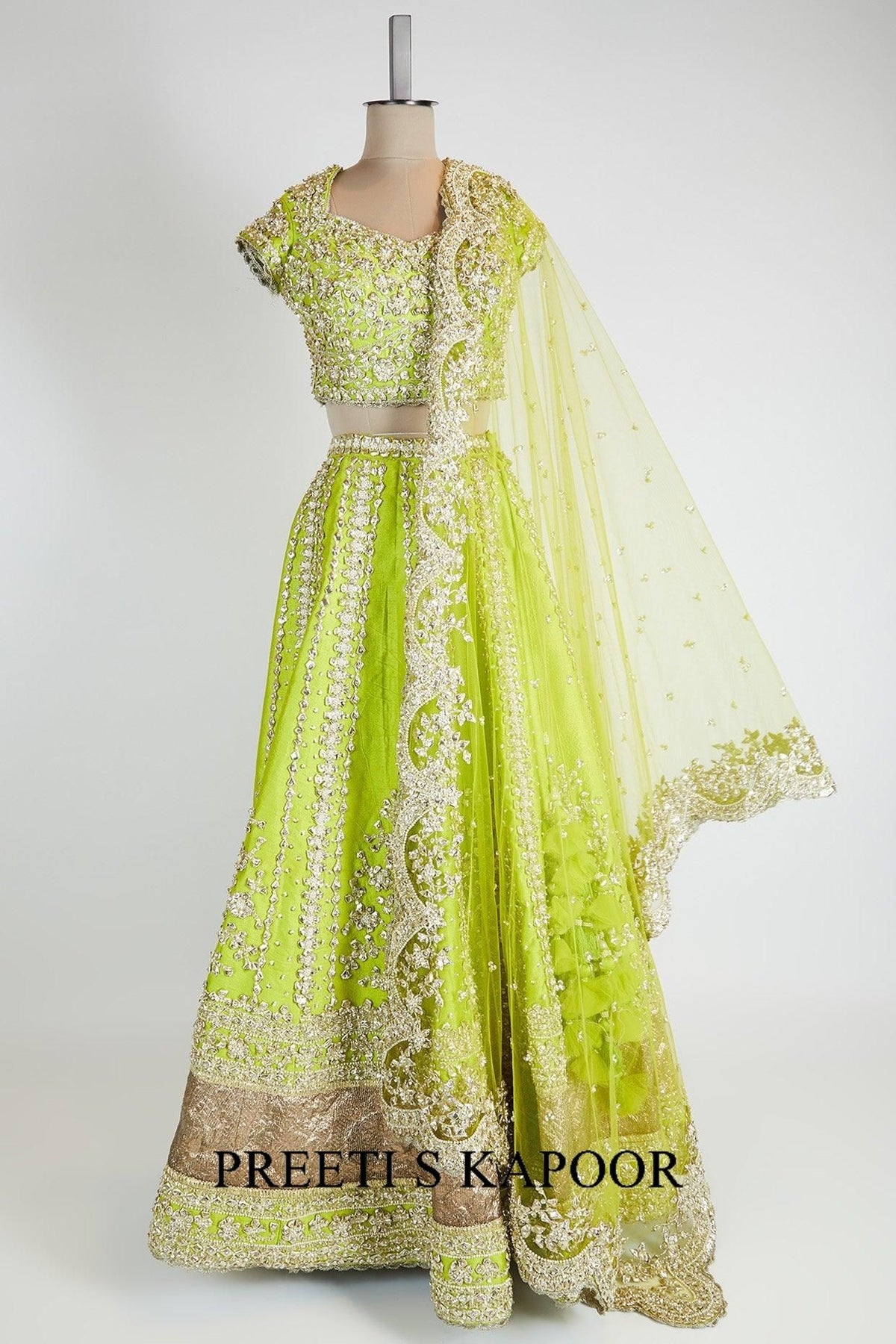 Green Embroidered Lehenga Set - Preeti s kapoor