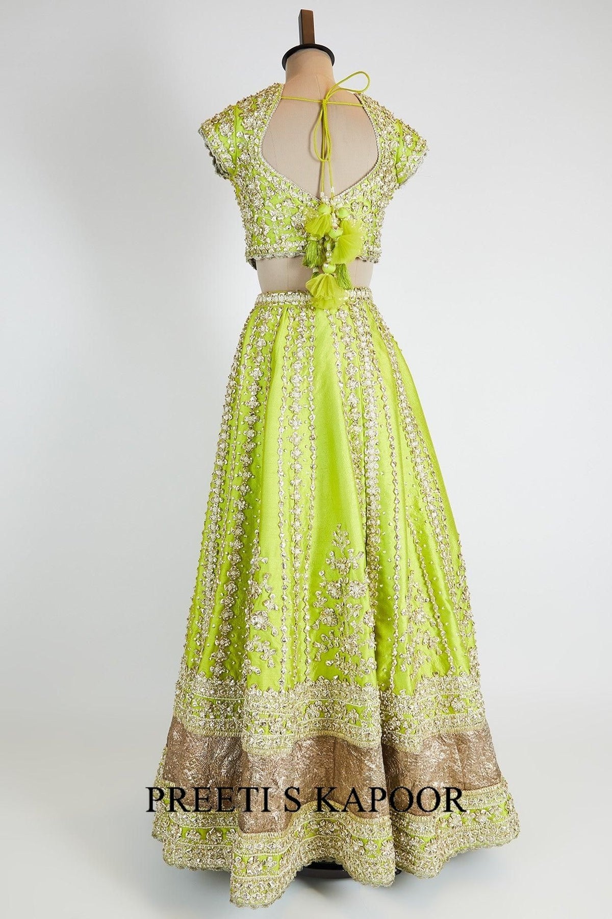 Green Embroidered Lehenga Set - Preeti s kapoor