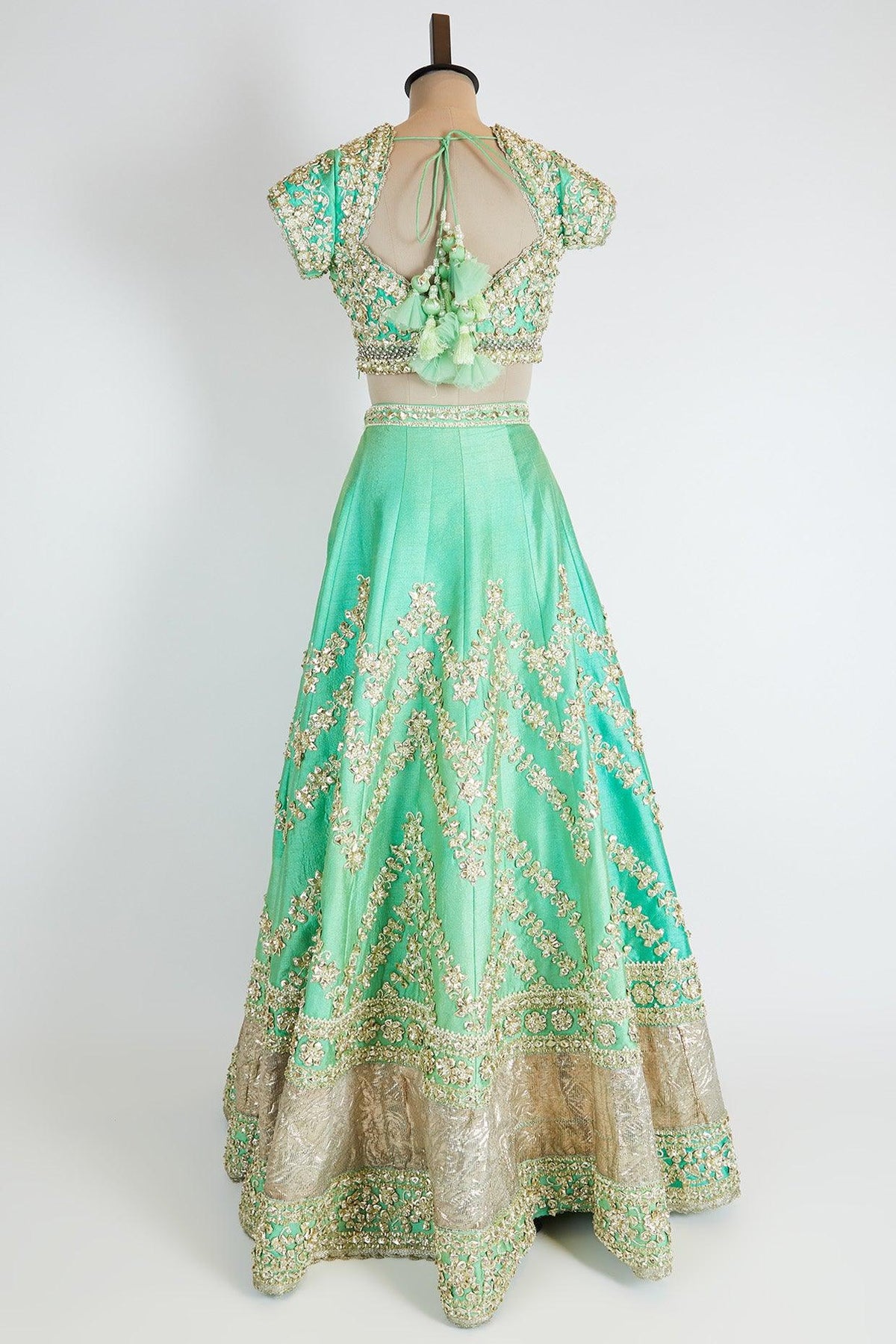 Blue Embroidered Lehenga Set - Preeti s kapoor