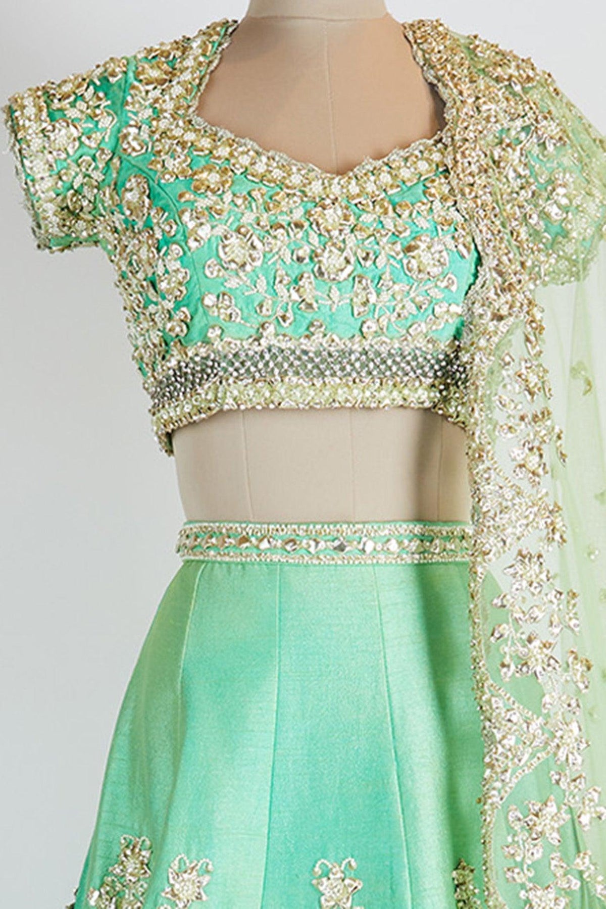 Blue Embroidered Lehenga Set - Preeti s kapoor