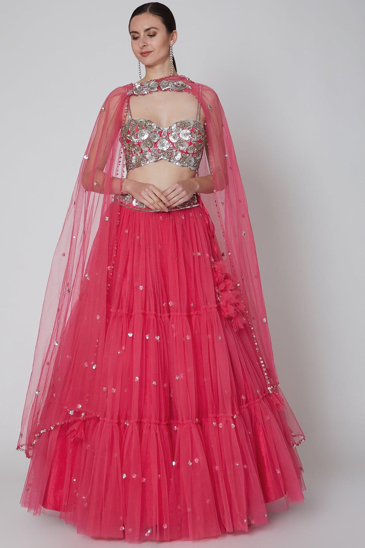 Fuchsia Embroidered Lehenga Set - Preeti s kapoor