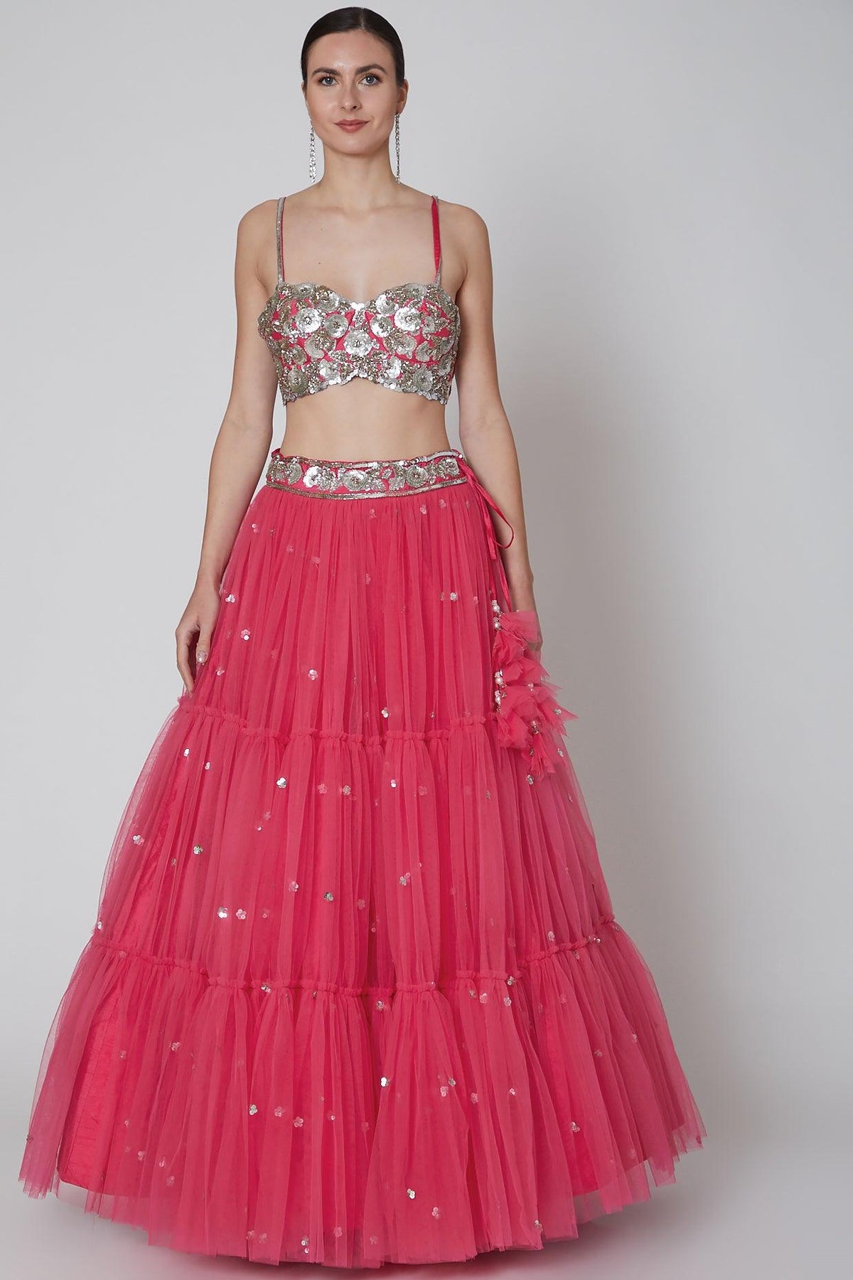 Fuchsia Embroidered Lehenga Set - Preeti s kapoor