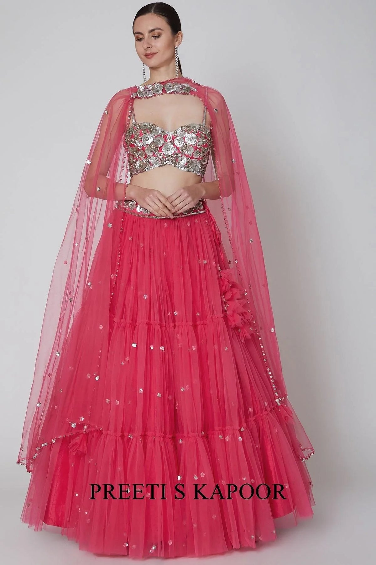 Fuchsia Embroidered Lehenga Set - Preeti S Kapoor