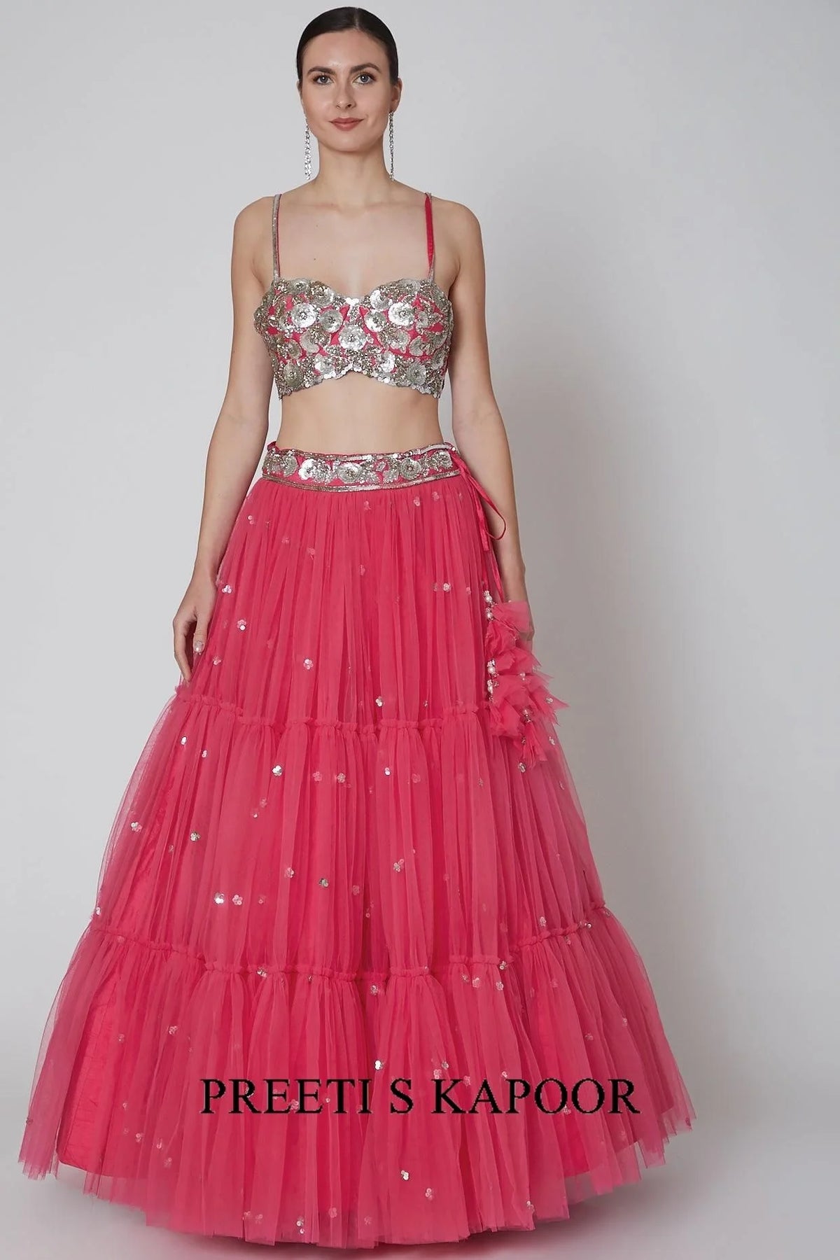 Fuchsia Embroidered Lehenga Set - Preeti S Kapoor