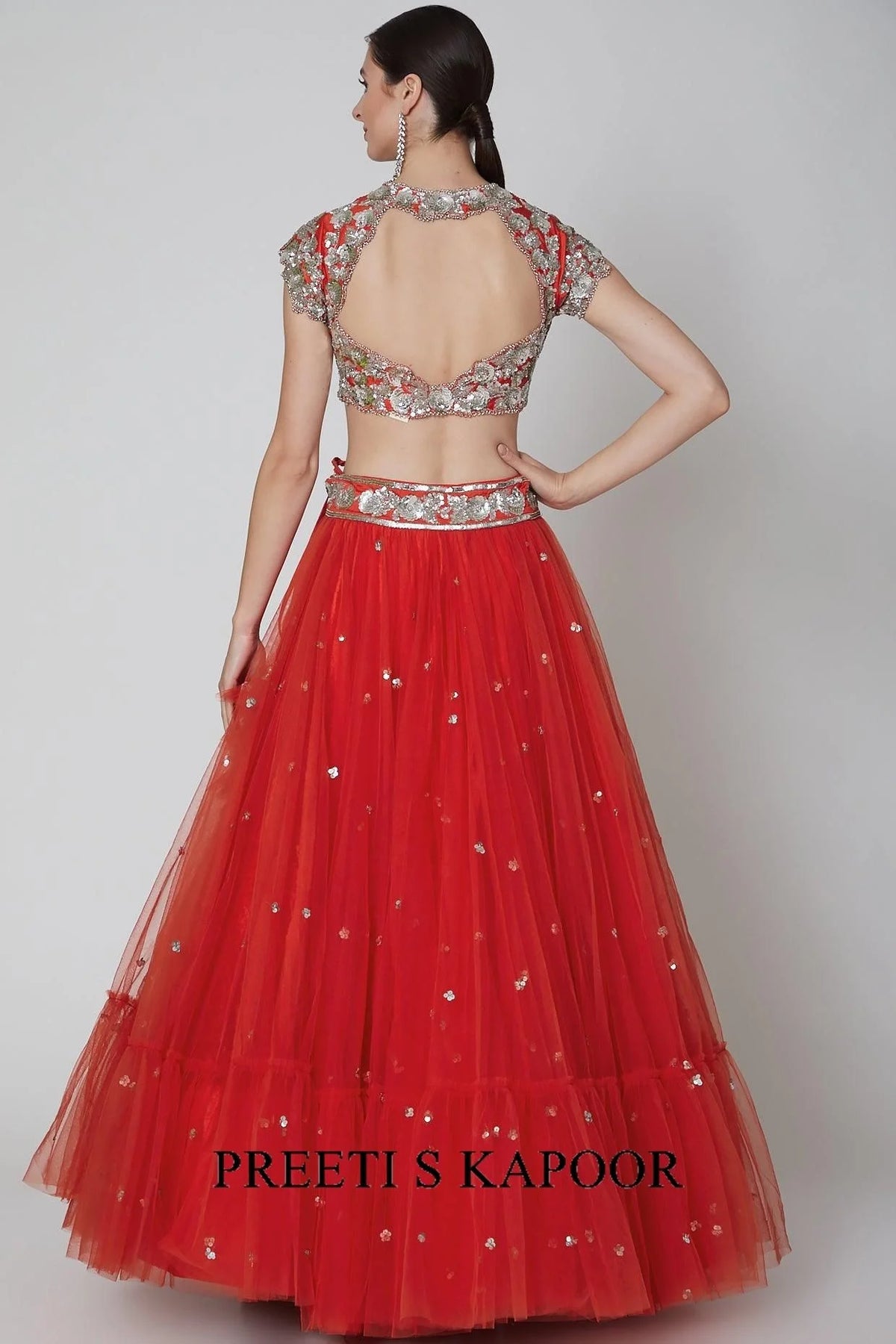 Red Embroidered Lehenga Set - Preeti S Kapoor