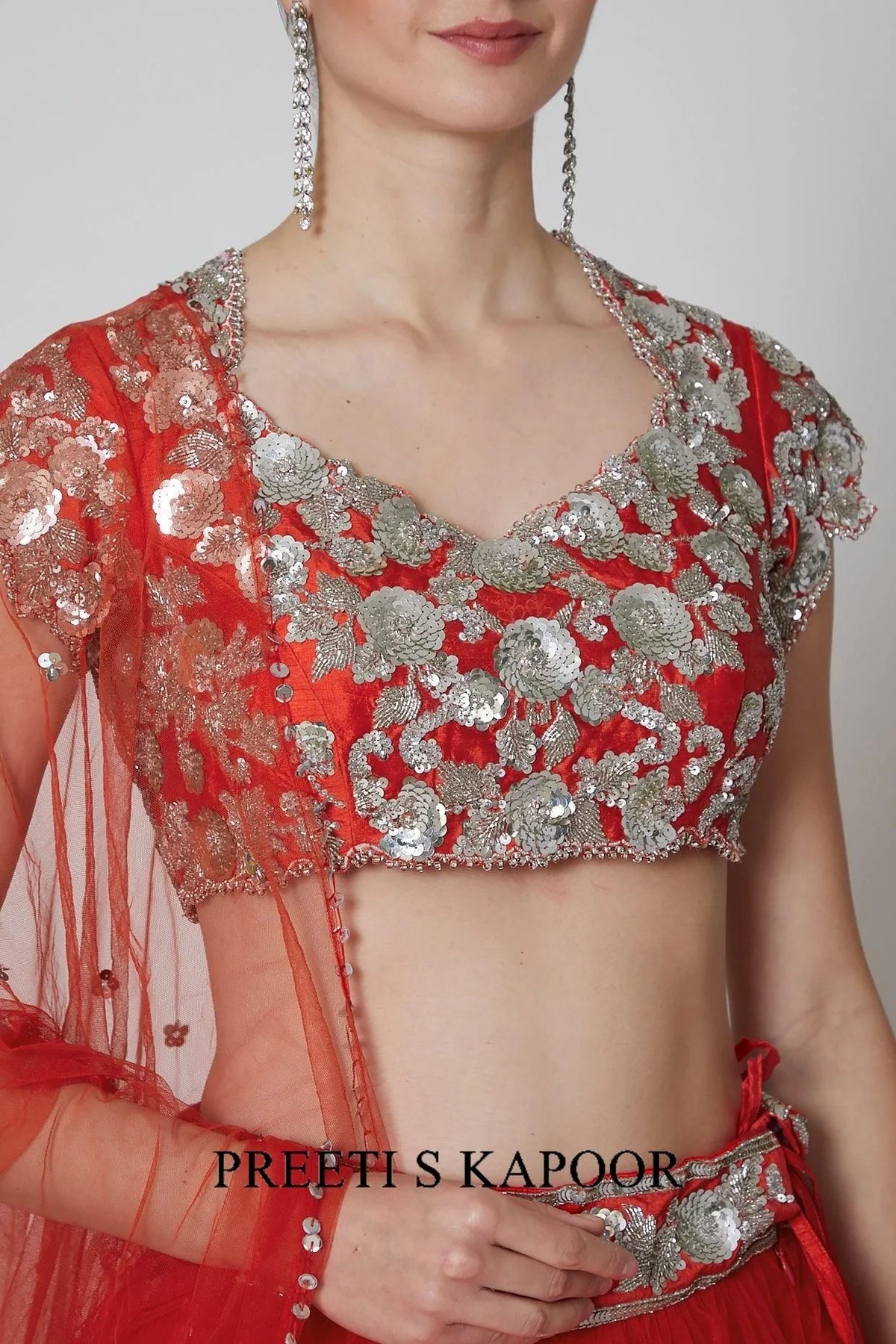 Red Embroidered Lehenga Set - Preeti S Kapoor
