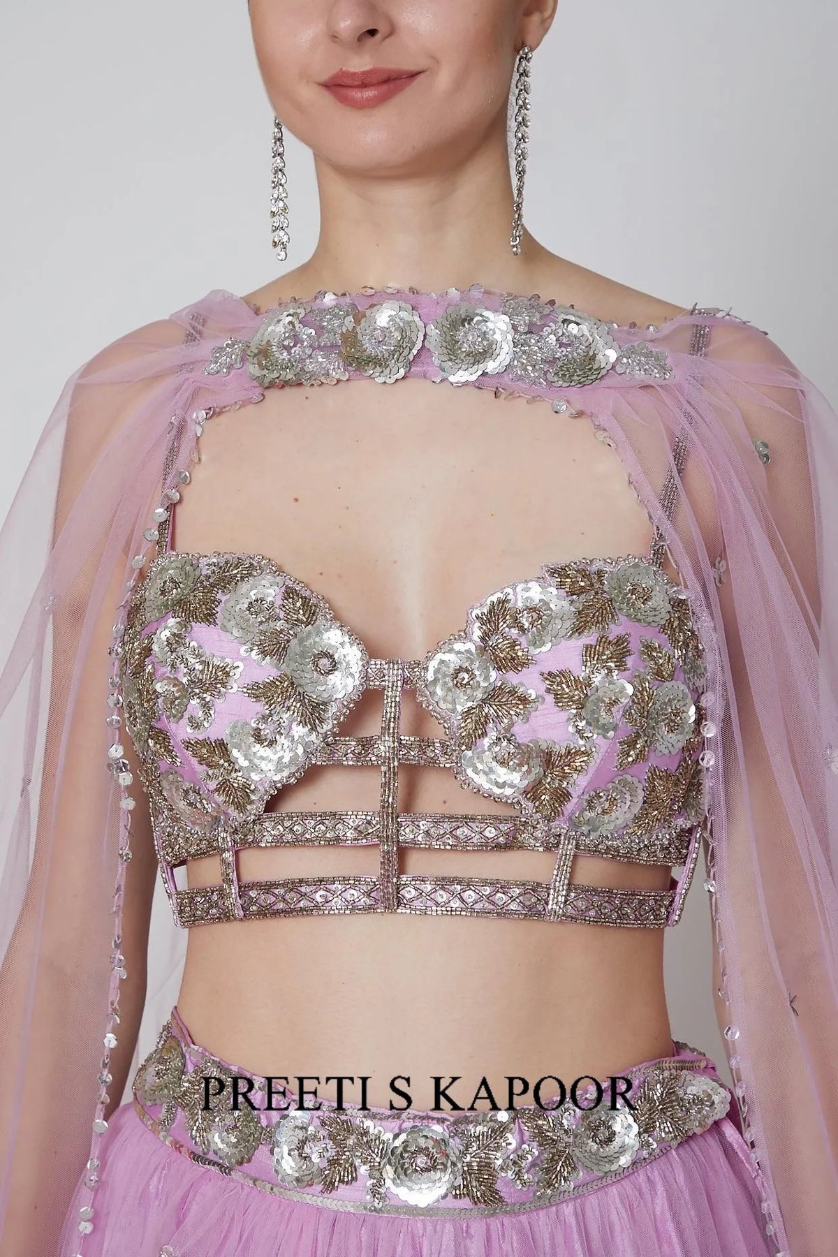 Lavender Embroidered Lehenga Set - Preeti S Kapoor