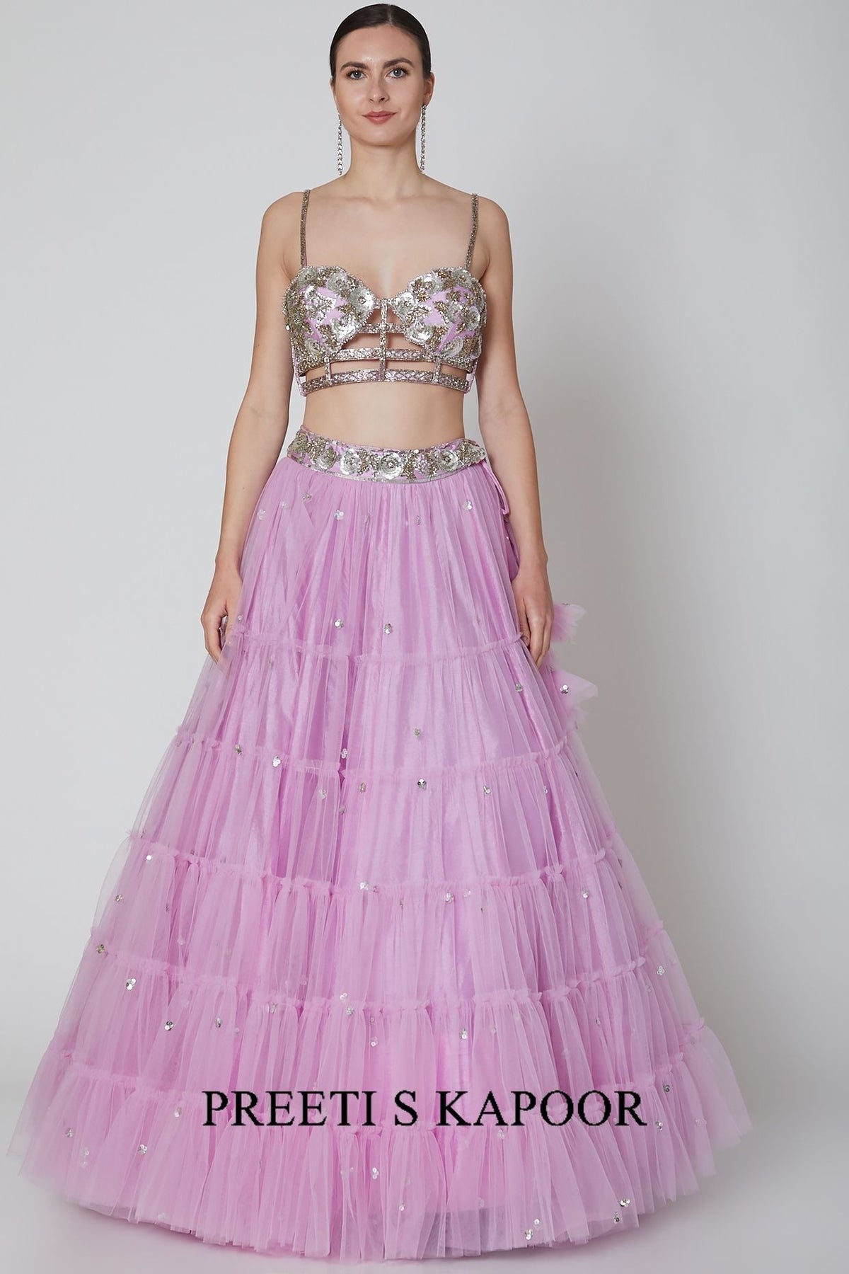Lavender Embroidered Lehenga Set - Preeti s kapoor