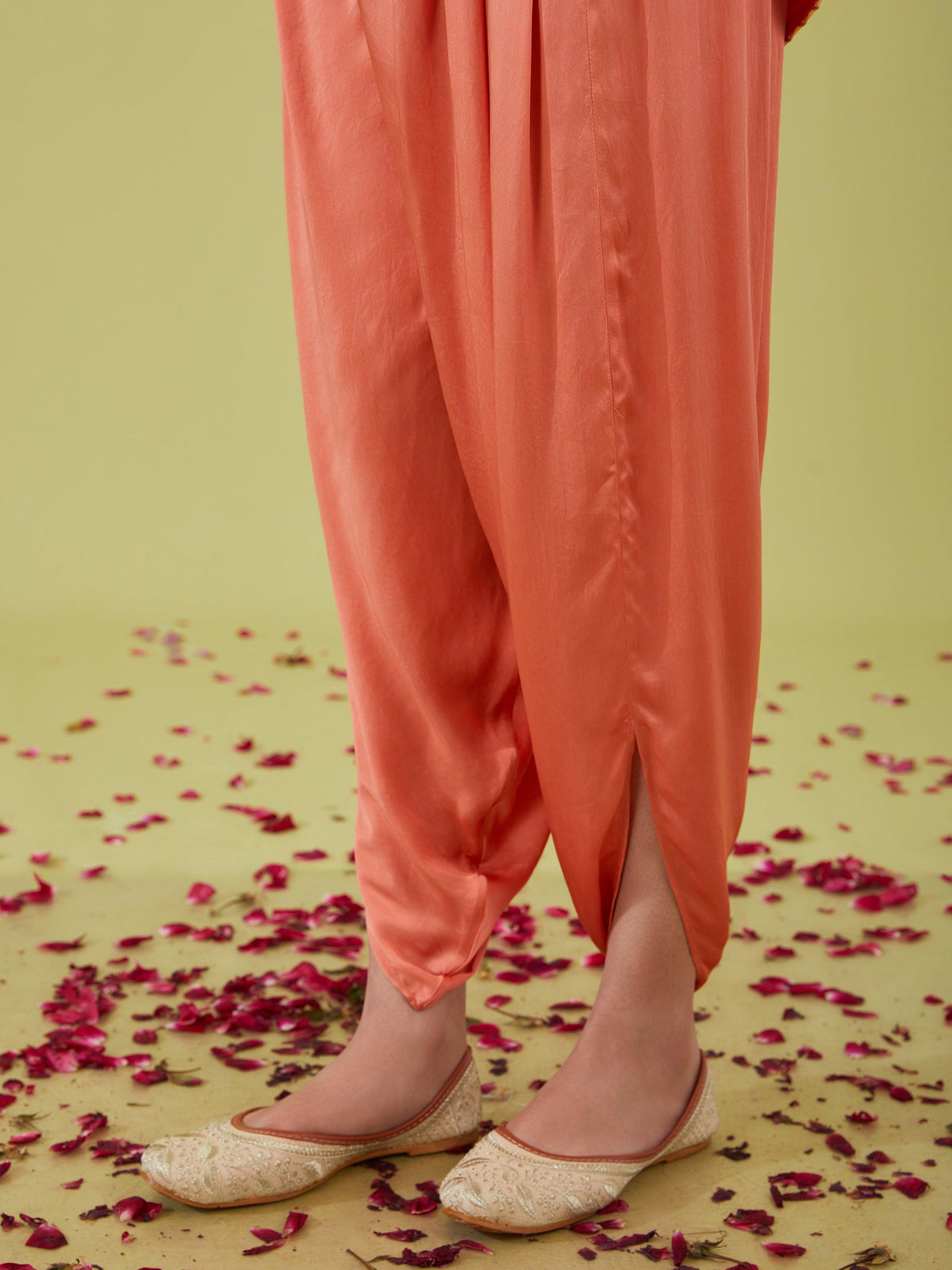 RUST PINK SHORT KURTA WITH PANTS - Preeti s kapoor