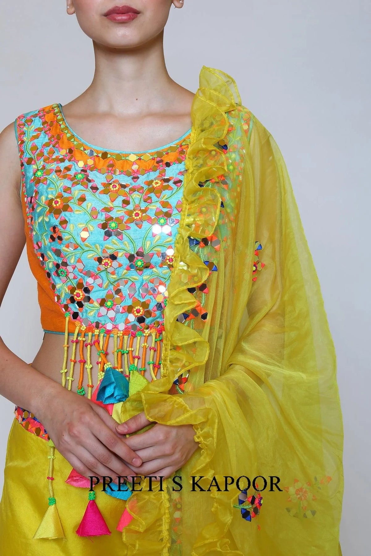 Yellow Organza Gharara Set - Preeti S Kapoor