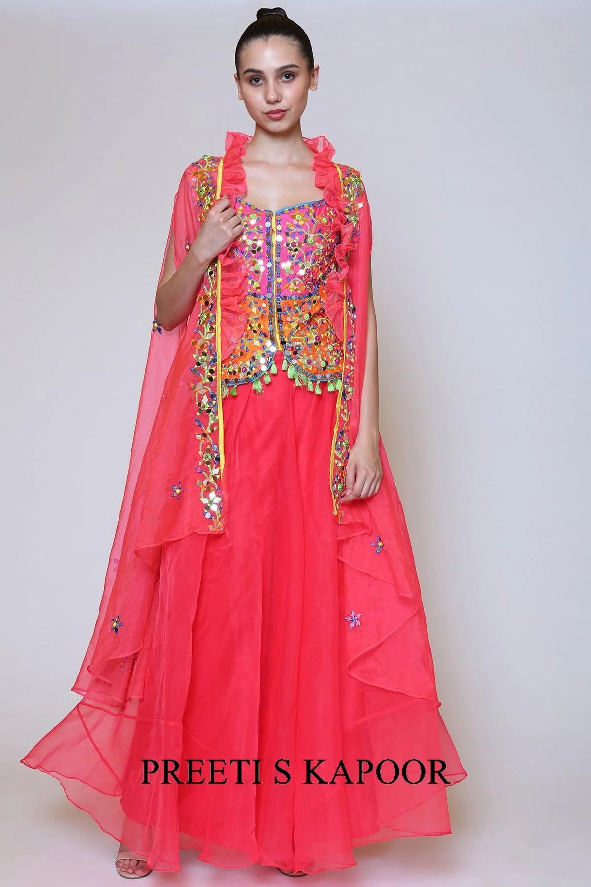 Pink Embroidered Sharara Set - Preeti S Kapoor