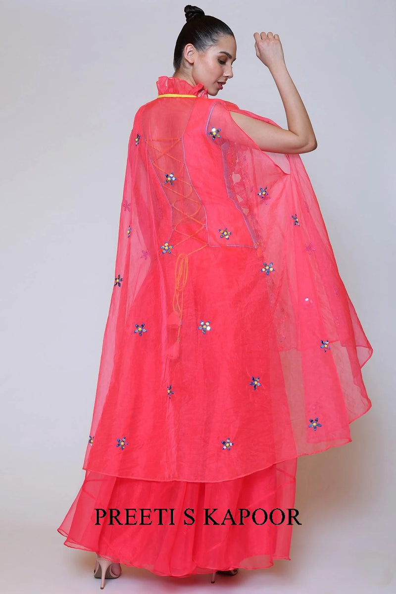 Pink Sharara Set With Embroidery - Preeti S Kapoor