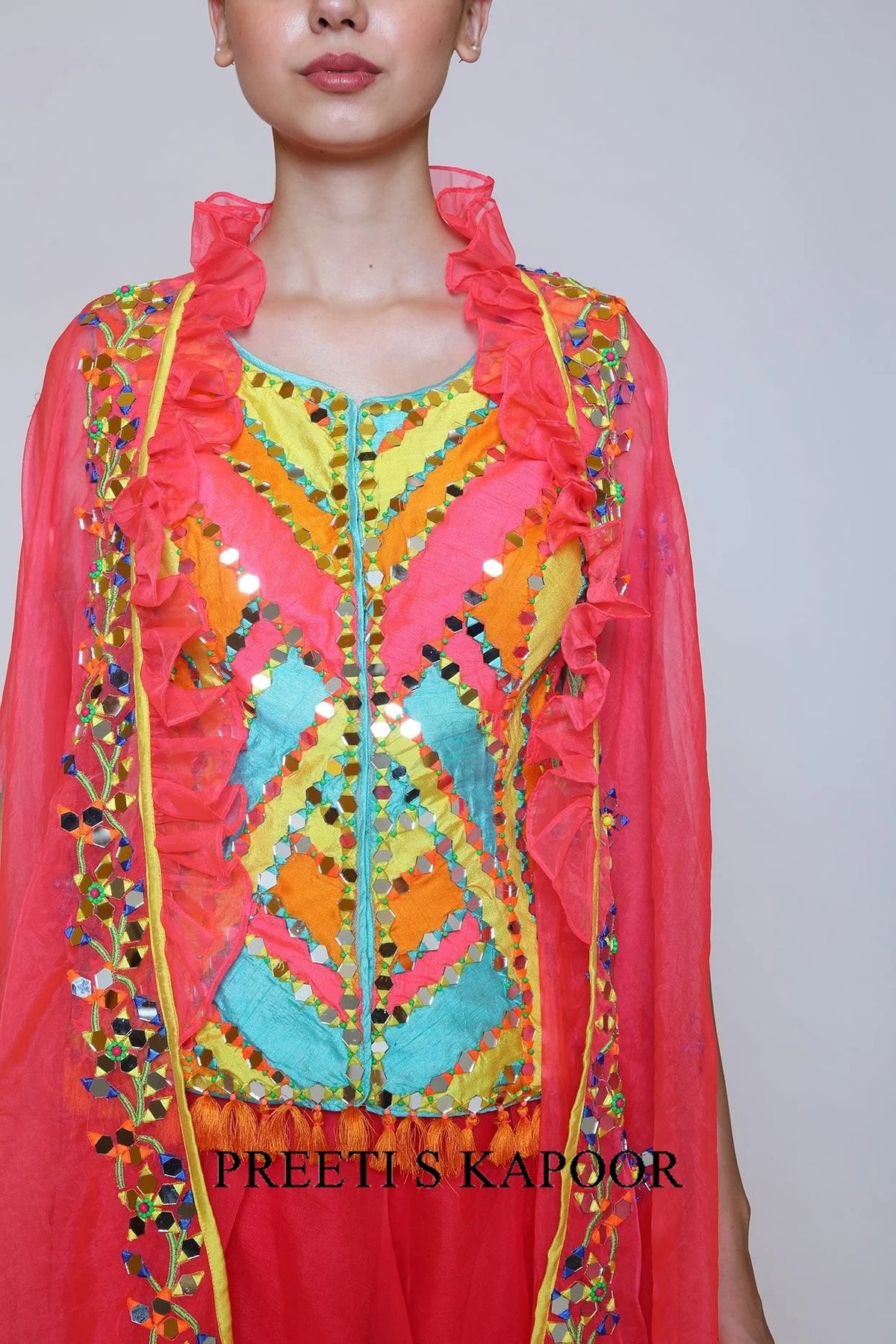 Pink Sharara Set With Embroidery - Preeti S Kapoor