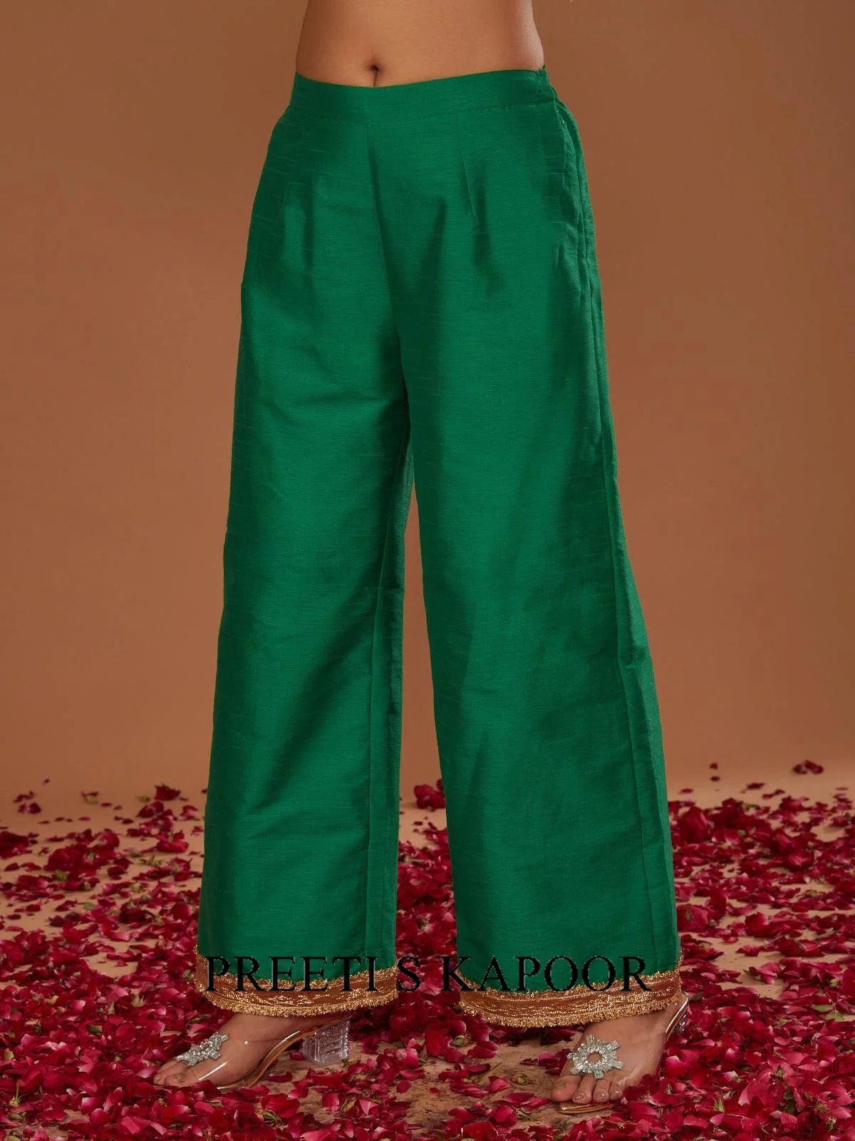 GREEN KURTA WITH PANT AND GREEN DUPATTA - PREETI S KAPOOR