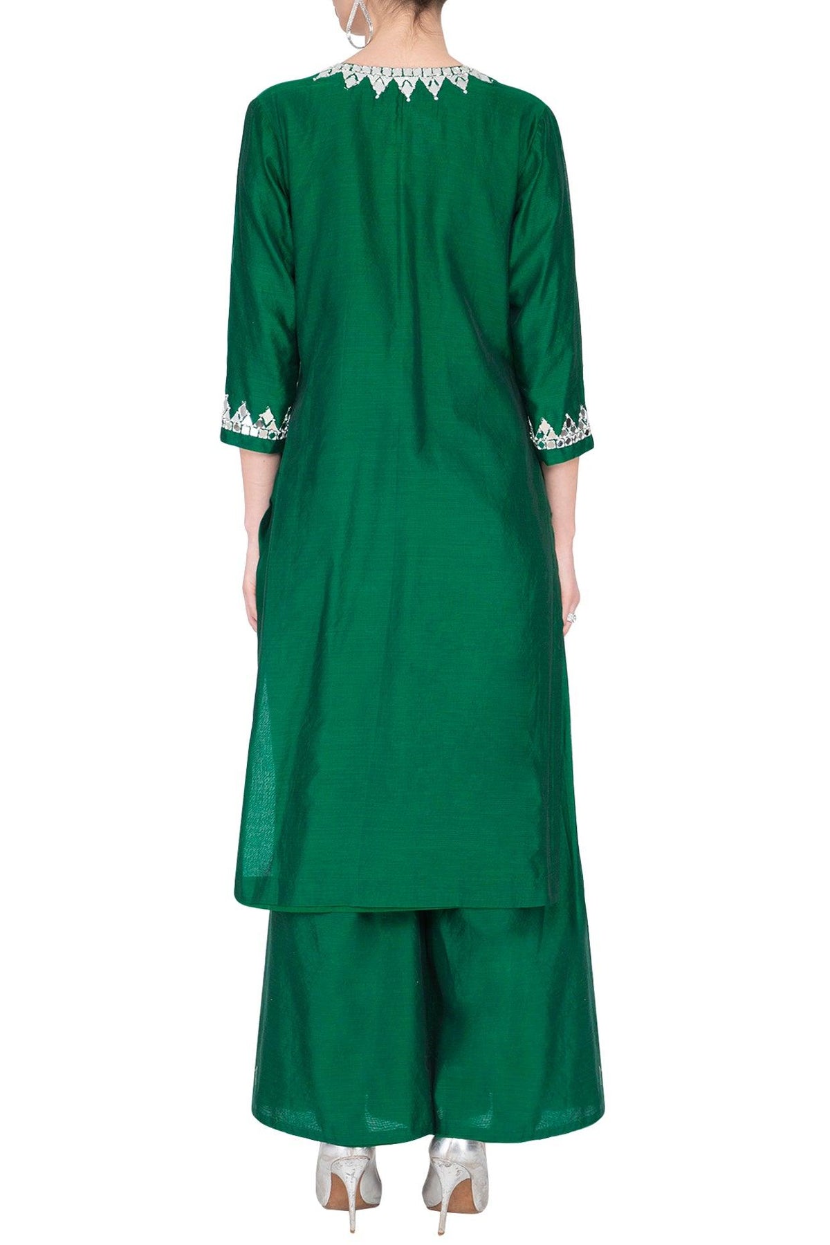 Emerald Green Embroidered Kurta Set - Preeti s kapoor