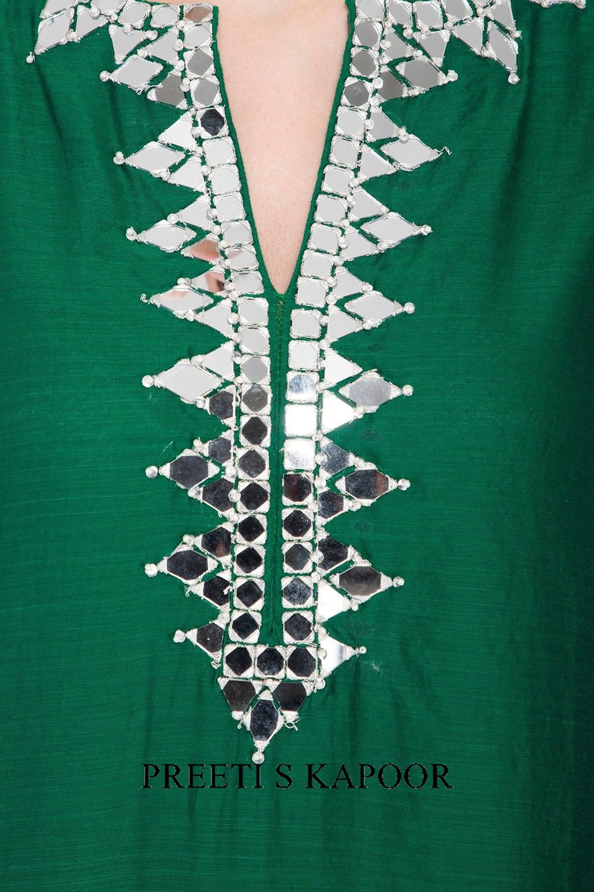 Emerald Green Embroidered Kurta Set - Preeti s kapoor