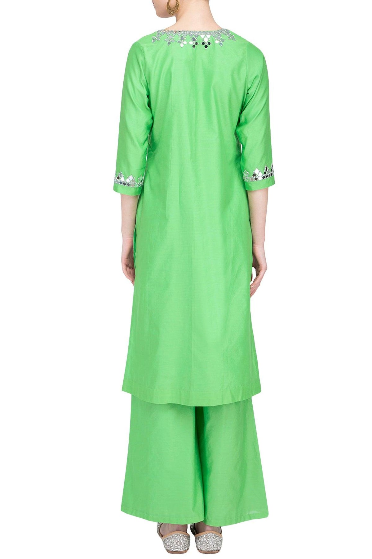 Pista Green Embroidered Kurta Set - Preeti s kapoor