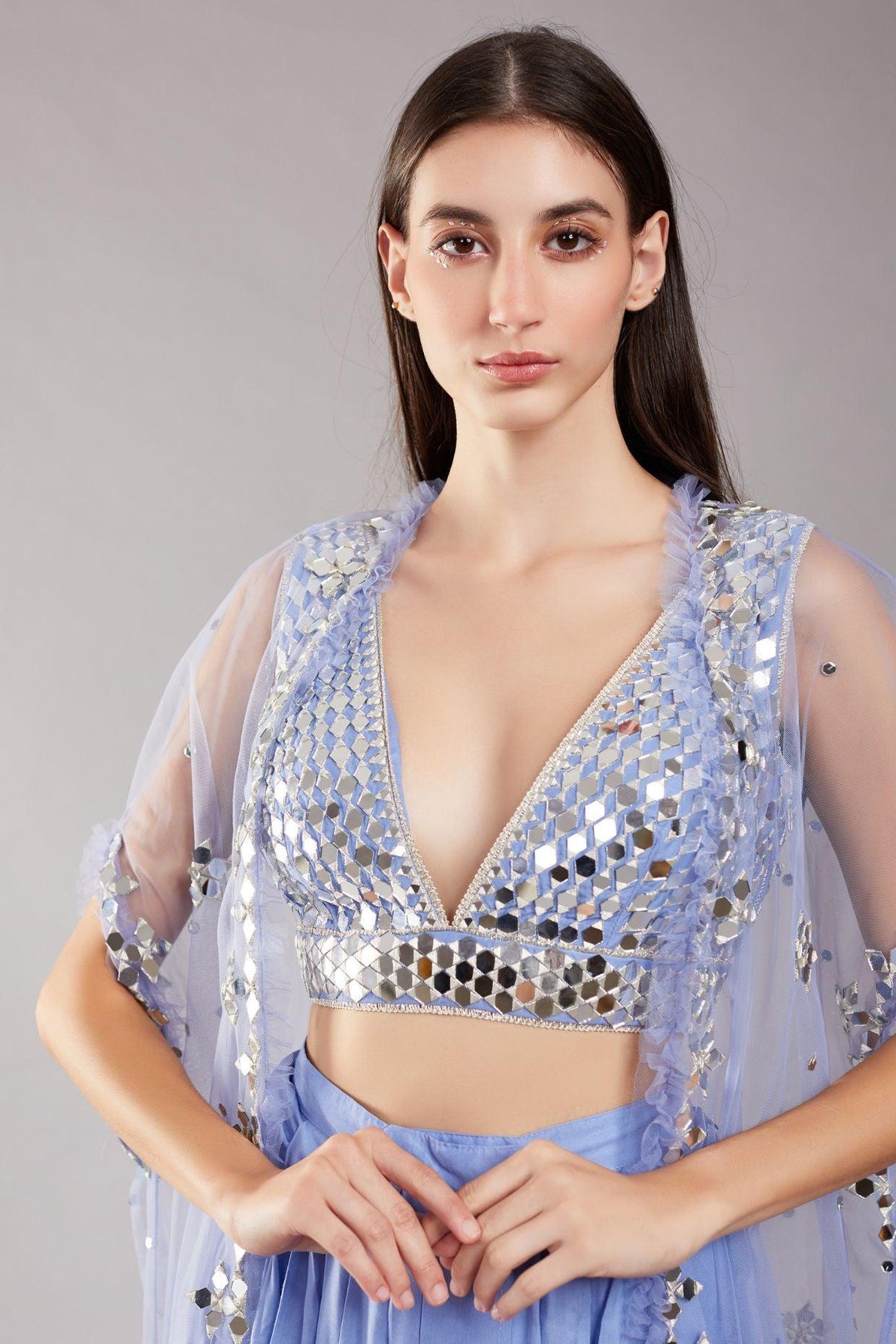 Peri Mirror Cape Set - Preeti s kapoor