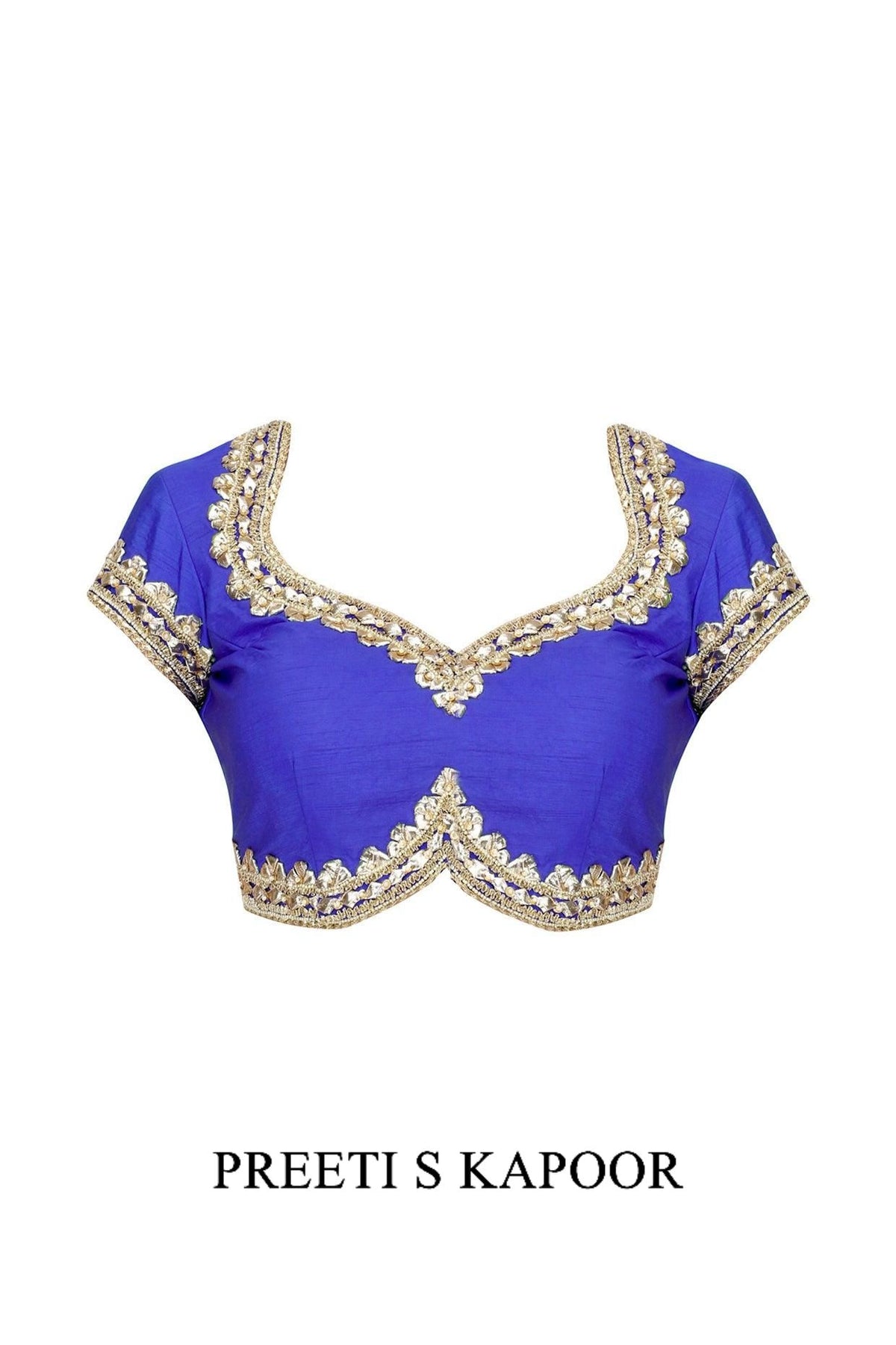 Blue Gota Patti Embellished Saree - Preeti s kapoor