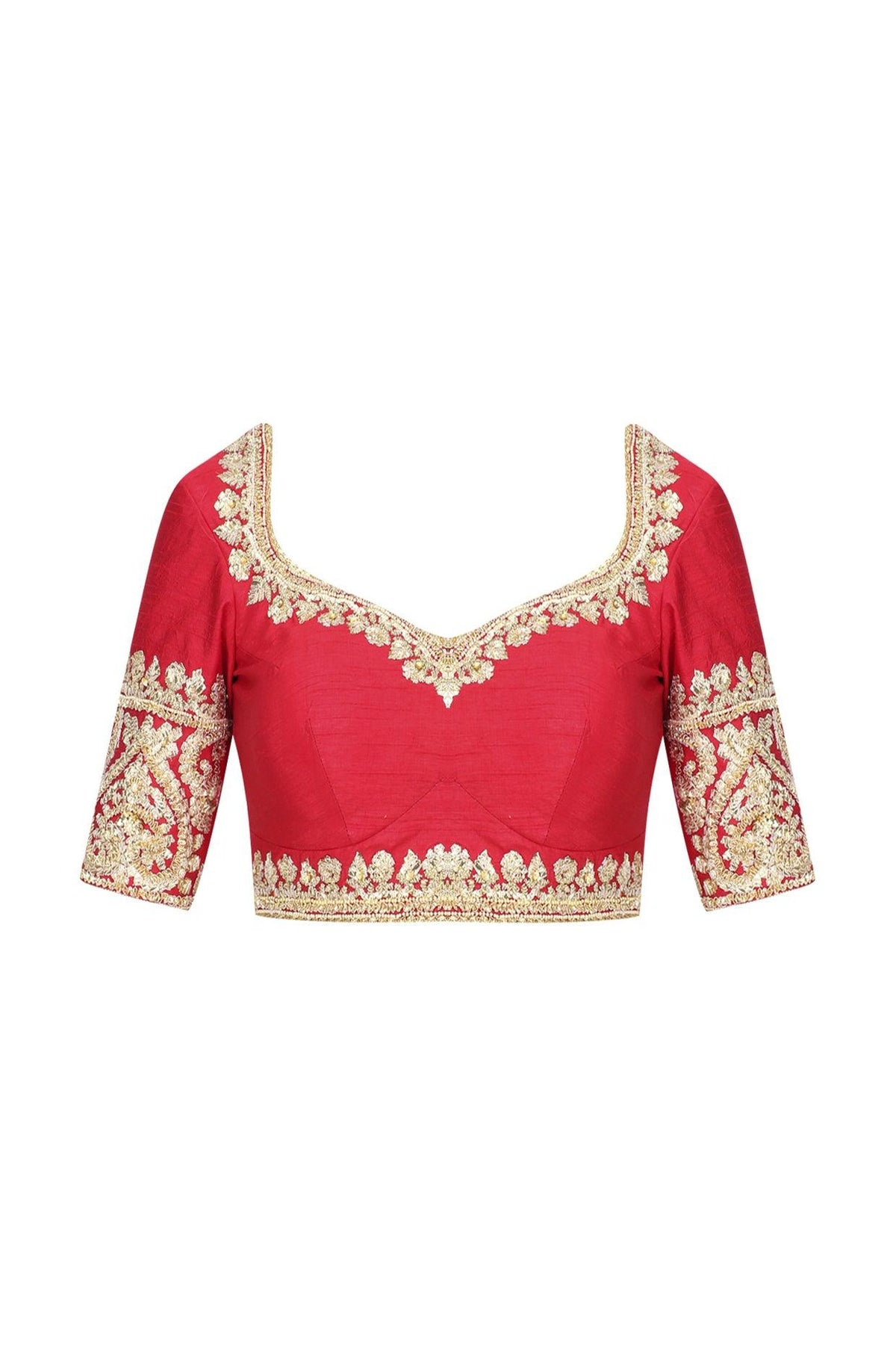 Red Gota Patti Embellished Saree - Preeti s kapoor