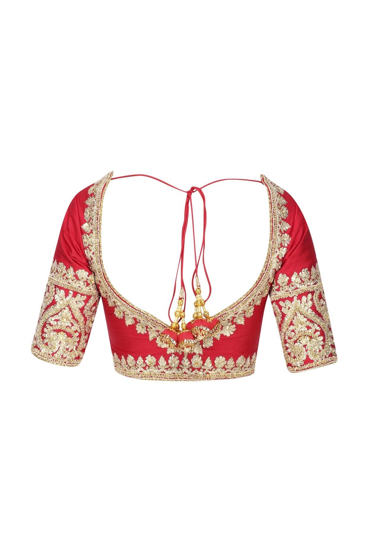 Red Gota Patti Embellished Saree - Preeti s kapoor