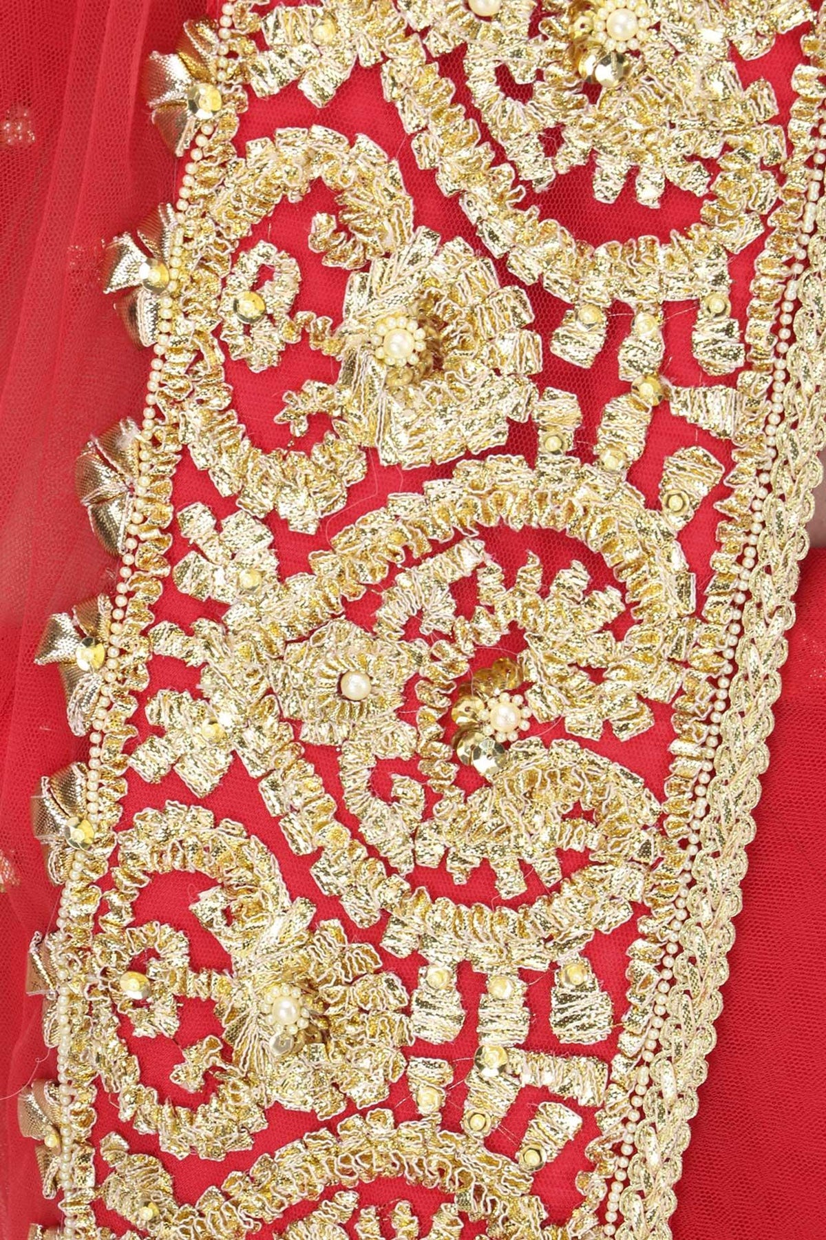 Red Gota Patti Embellished Saree - Preeti s kapoor