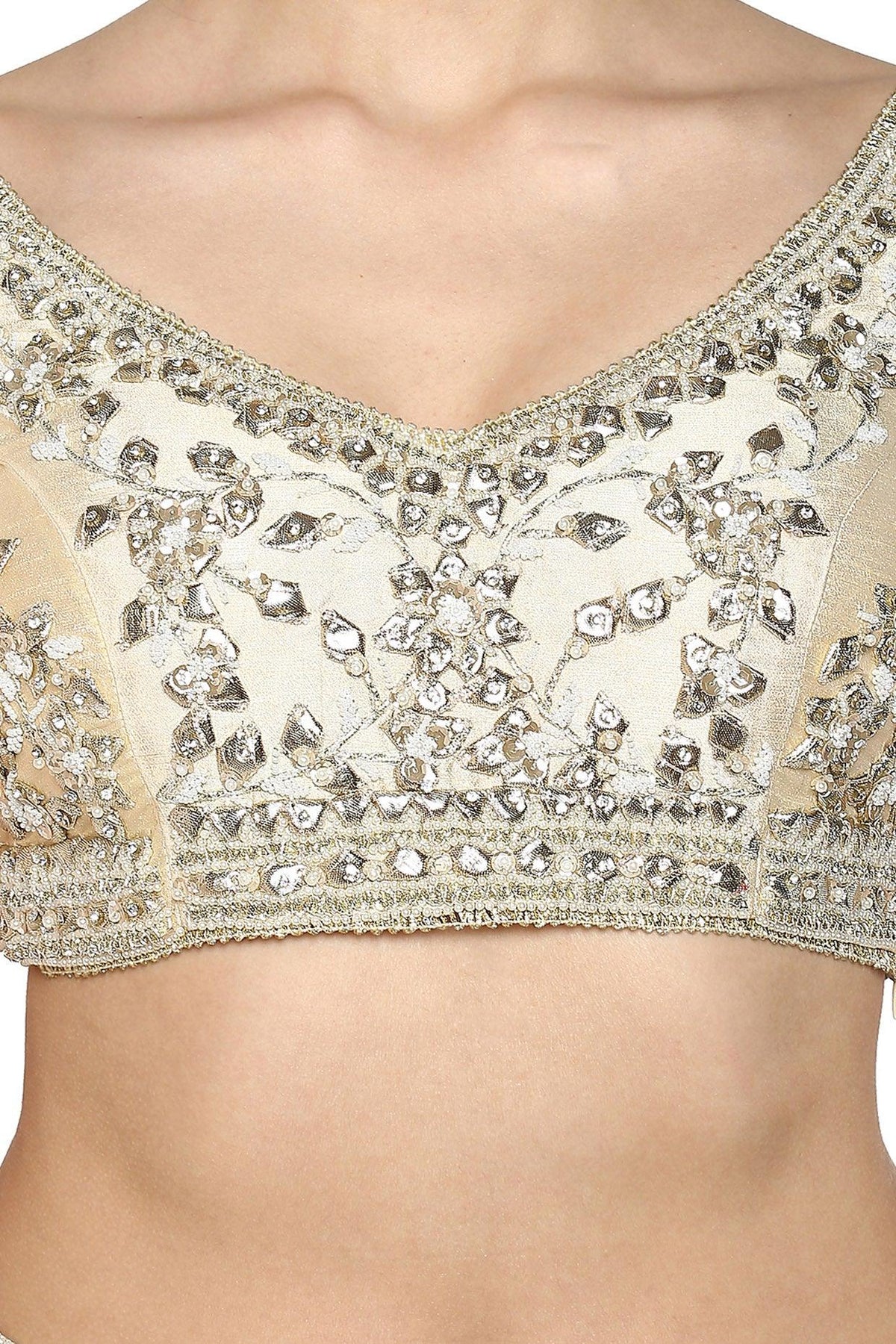 Beige Handcrafted Embroidered Lehenga Set - Preeti s kapoor