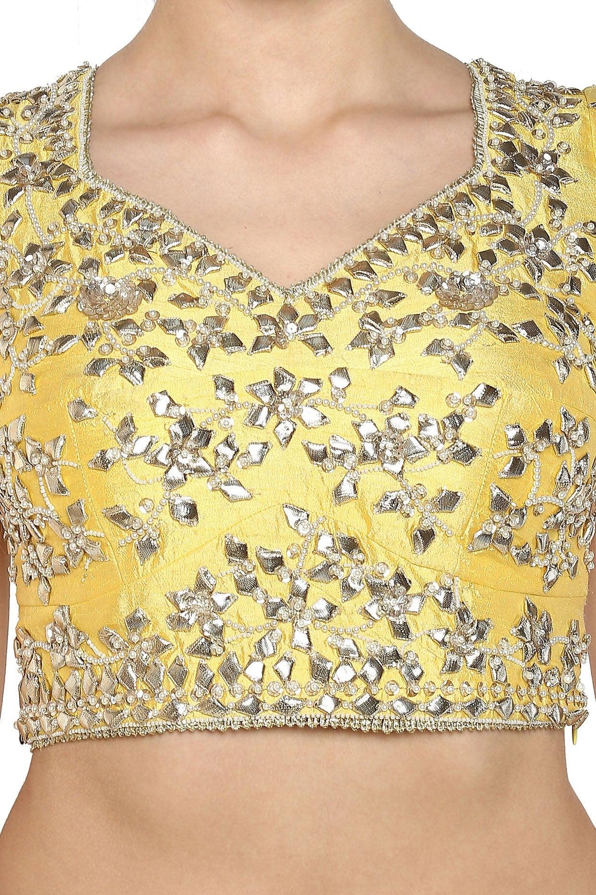 Yellow Handcrafted Embroidered Lehenga Set - Preeti s kapoor