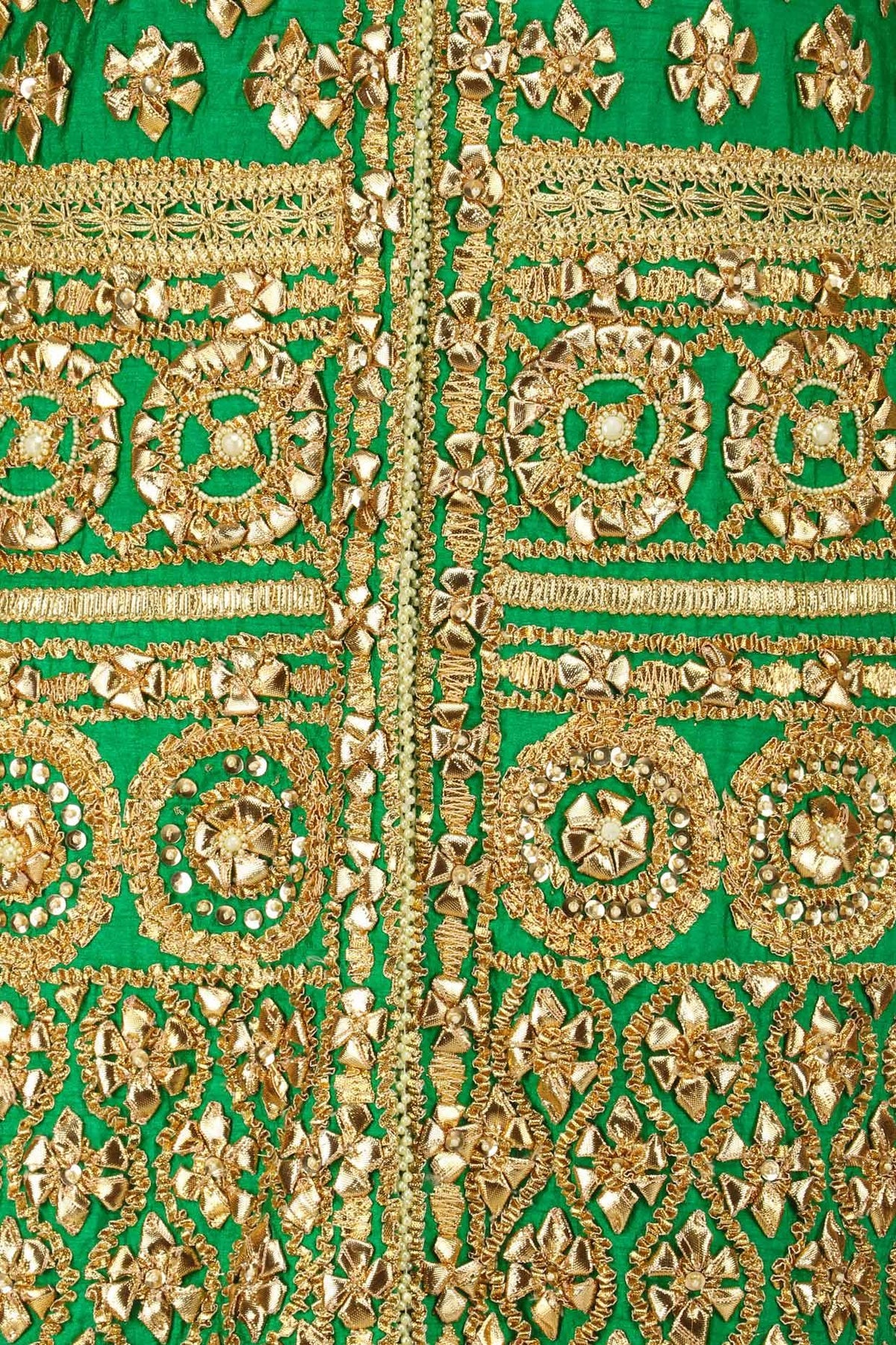 Green And Gold Embroidered Kurta Set - Preeti s kapoor