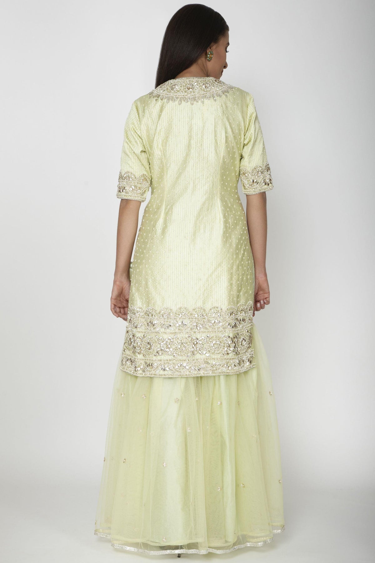 Pista Green Kurta Set - Preeti s kapoor