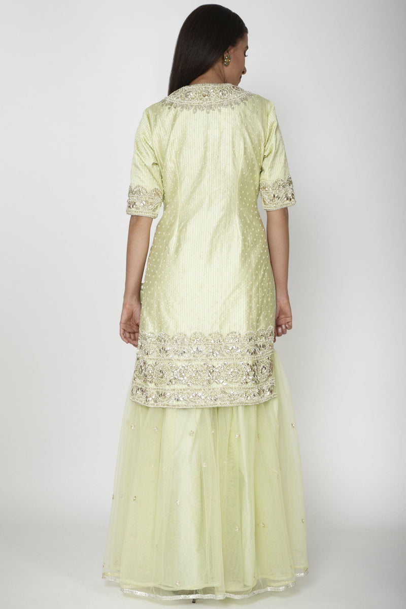 Pista Green Kurta Set - Preeti s kapoor