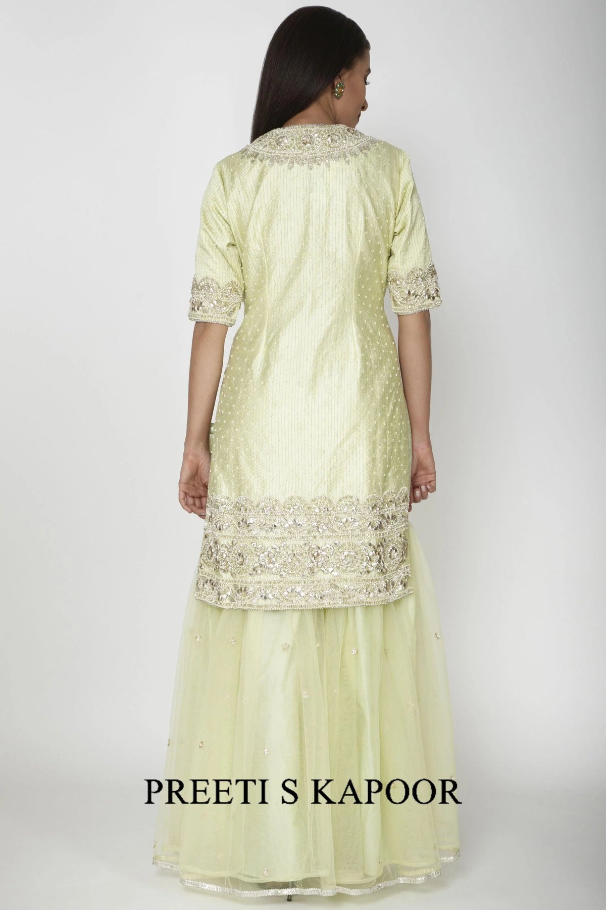 Pista Green Kurta Set - Preeti S Kapoor