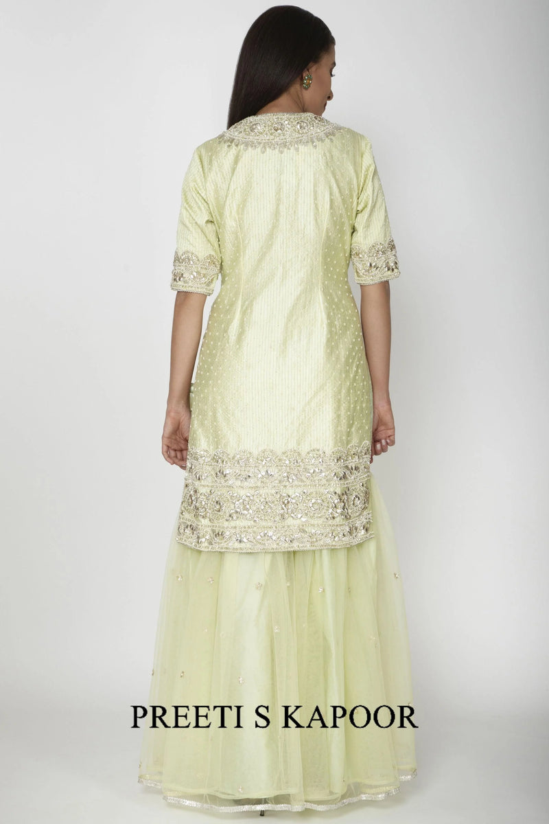 Pista Green Kurta Set - Preeti S Kapoor