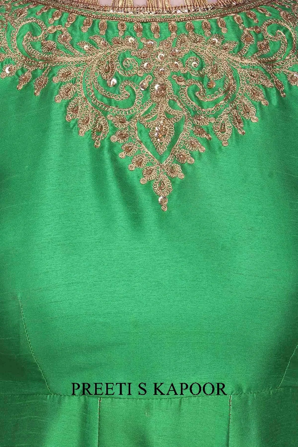 Multicoloured Zigzag Gota Patti Embroidered Anarkali Set - Preeti S Kapoor